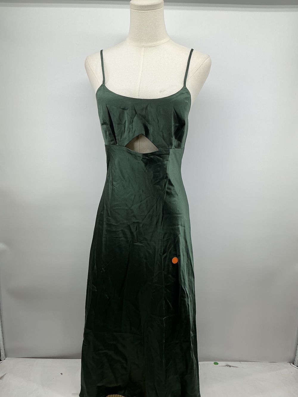 100% Washable Silk Cutout Midi Slip Dress